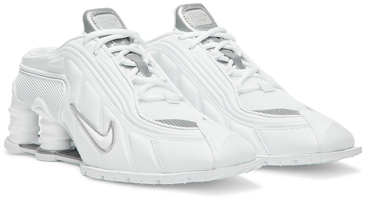 (Women) Martine Rose x Nike Shox Mule MR4 'White Metallic Silver' DQ2401-100 Lookbook (Women) Martine Rose x Nike Shox Mule MR4 'White Metallic Silver' DQ2401-100