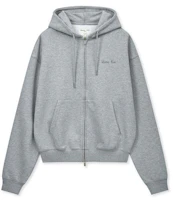 (Women) Matin Kim Back Logo Essential Zip-Up Hoodie in Grey MK2600JP303VGY (Women) Matin Kim Back Logo Essential Zip-Up Hoodie in Grey MK2600JP303VGY