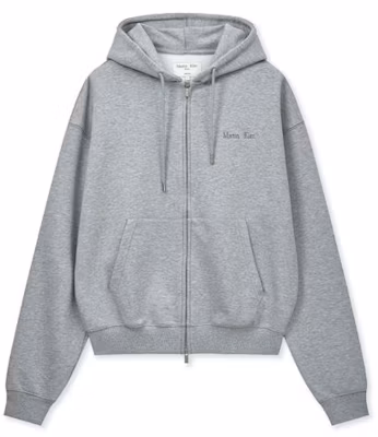 (Women) Matin Kim Back Logo Essential Zip-Up Hoodie in Grey MK2600JP303VGY Buy (Women) Matin Kim Back Logo Essential Zip-Up Hoodie in Grey MK2600JP303VGY