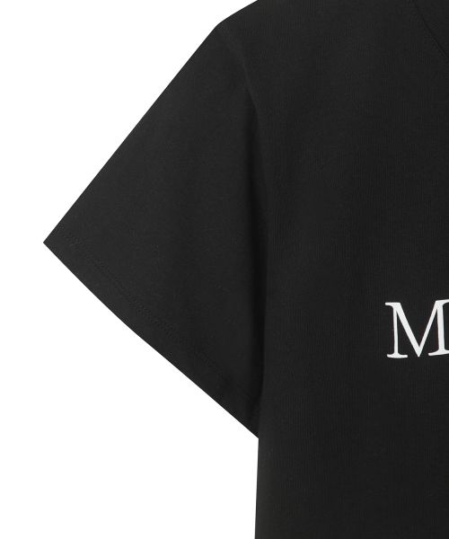 Shop (Women) Matin Kim Black Logo Crop Top MK2600TS741VBB
