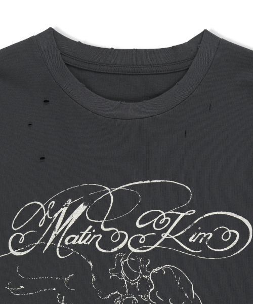 Lookbook (Women) Matin Kim Charcoal Graphic Top Combo Dress MK2677OP005MCH