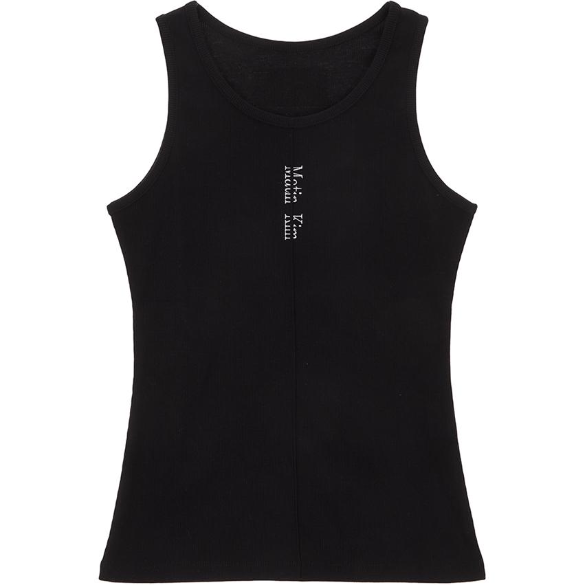 (Women) MATIN KIM Pleated Sleeveless Tank Top Black MK2400TS008MBB