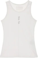 (Women) MATIN KIM Sleeveless Pleated Logo Tank Top - White MK2400TS008MWH (Women) MATIN KIM Sleeveless Pleated Logo Tank Top - White MK2400TS008MWH