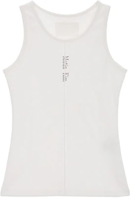 (Women) MATIN KIM Sleeveless Pleated Logo Tank Top - White MK2400TS008MWH Buy (Women) MATIN KIM Sleeveless Pleated Logo Tank Top - White MK2400TS008MWH