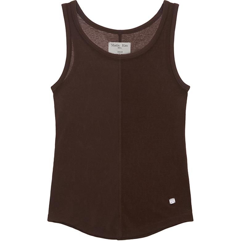 (Women) Matin Kim Sleeveless Thin Colorblock Tank Top Women’s Brown. MK2434TS036MBR