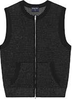 MATIN KIM SS25 Mesh Comfort Zipper Vest Black MK2534KV505HBB MATIN KIM SS25 Mesh Comfort Zipper Vest Black MK2534KV505HBB