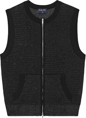 MATIN KIM SS25 Mesh Comfort Zipper Vest Black MK2534KV505HBB Buy MATIN KIM SS25 Mesh Comfort Zipper Vest Black MK2534KV505HBB