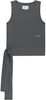 (Women) Matin Kim SS26 Charcoal Sleeveless Top with Hem Tie Detail for Women MK2634TS036MCH (Women) Matin Kim SS26 Charcoal Sleeveless Top with Hem Tie Detail for Women MK2634TS036MCH