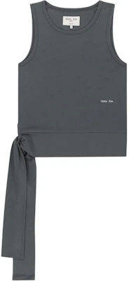 (Women) Matin Kim SS26 Charcoal Sleeveless Top with Hem Tie Detail for Women MK2634TS036MCH Buy (Women) Matin Kim SS26 Charcoal Sleeveless Top with Hem Tie Detail for Women MK2634TS036MCH