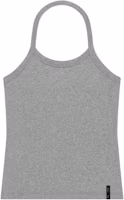 (Women) MATIN KIM SS26 Grey Label Detail Halter Tank Top - Cotton Sleeveless MK2634TS033MGY (Women) MATIN KIM SS26 Grey Label Detail Halter Tank Top - Cotton Sleeveless MK2634TS033MGY