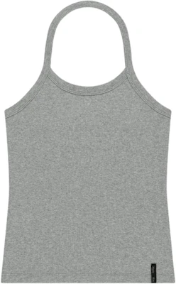 (Women) MATIN KIM SS26 Grey Label Detail Halter Tank Top - Cotton Sleeveless MK2634TS033MGY Buy (Women) MATIN KIM SS26 Grey Label Detail Halter Tank Top - Cotton Sleeveless MK2634TS033MGY