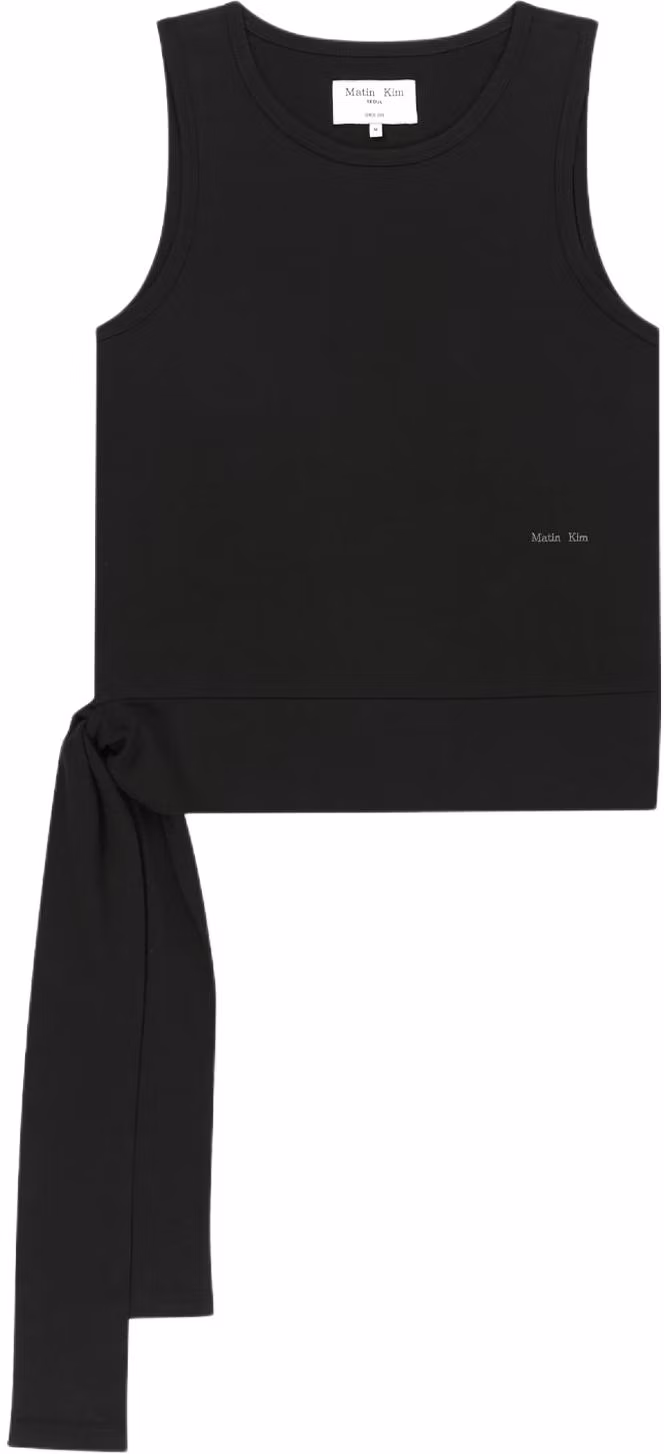 women-matin-kim-ss-26-hem-tie-sleeveless-top-black-lightweight-cotton-tank-mk-2634-ts-036-mbb