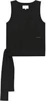 (Women) MATIN KIM SS26 Hem Tie Sleeveless Top Black - Lightweight Cotton Tank MK2634TS036MBB (Women) MATIN KIM SS26 Hem Tie Sleeveless Top Black - Lightweight Cotton Tank MK2634TS036MBB