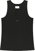 Matin Kim SS26 Sleeveless Henley Top in Black - Slim Fit, Comfortable Design MK2634TS511HBB Matin Kim SS26 Sleeveless Henley Top in Black - Slim Fit, Comfortable Design MK2634TS511HBB