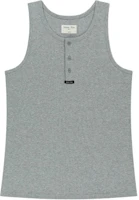 Matin Kim SS26 Sleeveless Henley Top in Grey - Slim Fit & Comfy MK2634TS511HGY Matin Kim SS26 Sleeveless Henley Top in Grey - Slim Fit & Comfy MK2634TS511HGY
