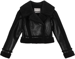 (Women) MATIN KIM Unisex Soft Leather Jacket Women’s Black Short Design. MK239NJP057MBB (Women) MATIN KIM Unisex Soft Leather Jacket Women’s Black Short Design. MK239NJP057MBB