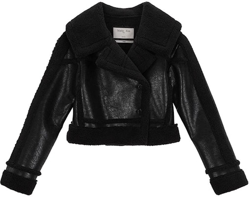 (W) MATIN KIM Jaket Kulit Pendek Hitam Wanita Unisex Desain Elegan. MK239NJP057MBB Order (W) MATIN KIM Jaket Kulit Pendek Hitam Wanita Unisex Desain Elegan. MK239NJP057MBB