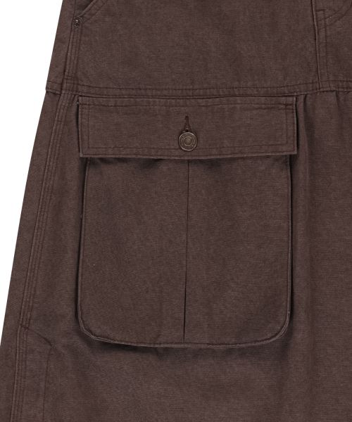 Shop (Women) Matin Kim Vintage Brown Pocket Midi Skirt MK2677SK023MBR