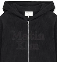 Lookbook (W) Matin Kim 華夫格紋針織拉鍊連帽外套 炭灰色 MK2677CD320UCH