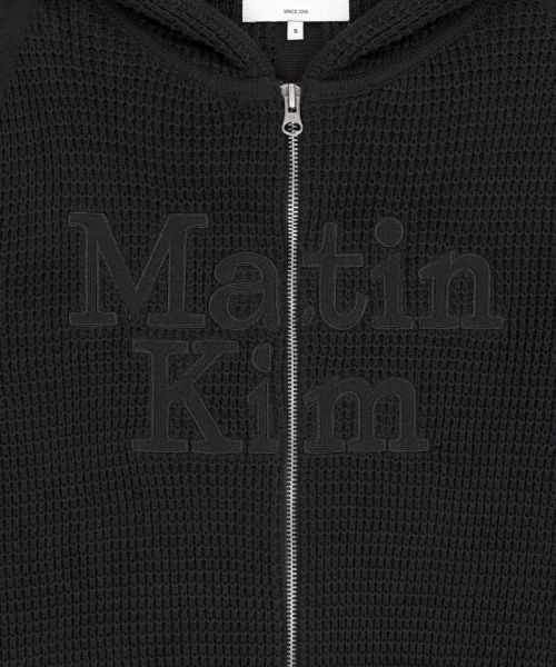 Purchase (Women) Matin Kim Waffle Texture Knit Zip-Up Hoodie in Charcoal MK2677CD320UCH
