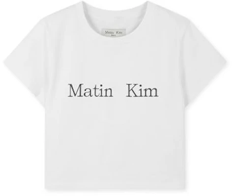 (Women) Matin Kim White Logo Crop Top MK2600TS741VWH Buy (Women) Matin Kim White Logo Crop Top MK2600TS741VWH