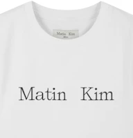 Lookbook (Women) Matin Kim White Logo Crop Top MK2600TS741VWH
