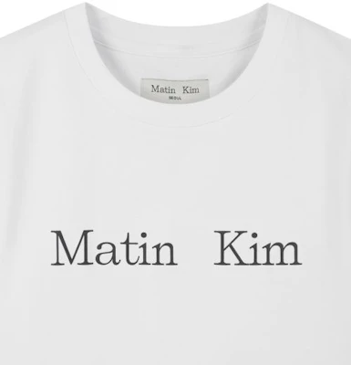 (Women) Matin Kim White Logo Crop Top MK2600TS741VWH Lookbook (Women) Matin Kim White Logo Crop Top MK2600TS741VWH