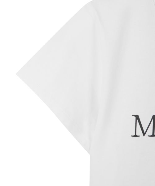 Shop (Women) Matin Kim White Logo Crop Top MK2600TS741VWH