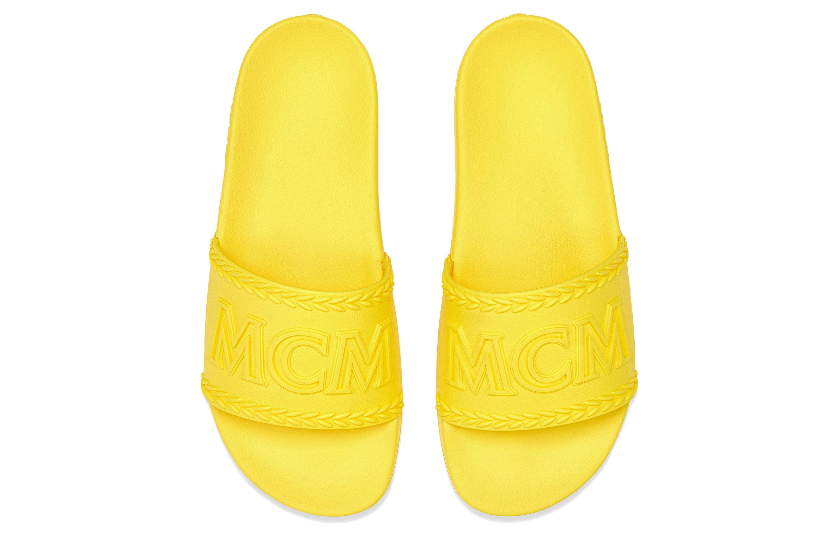 Lookbook (W) MCM 러버 슬라이드 (옐로우) MESCAMM04YA
