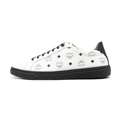 (W) MCM Canvas Low 'White Black'