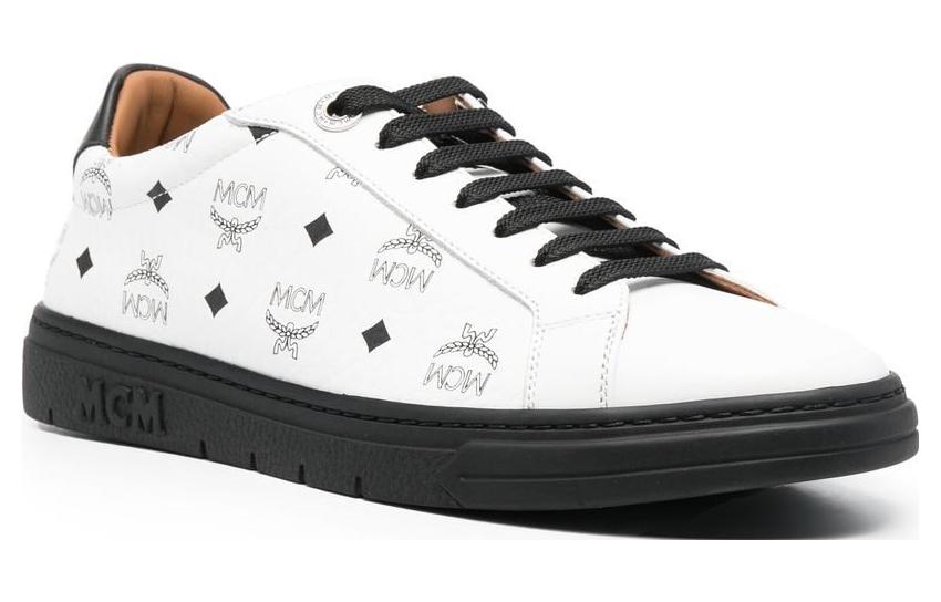 (W) MCM Canvas Low 'White Black' 圖 2