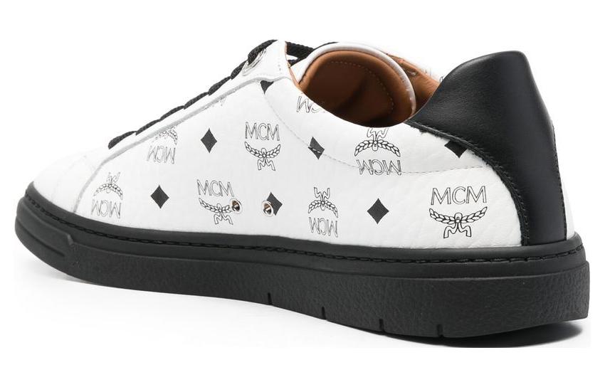 Lookbook (W) MCM Canvas Laag ''Wit Zwart'' MESCATD03BK