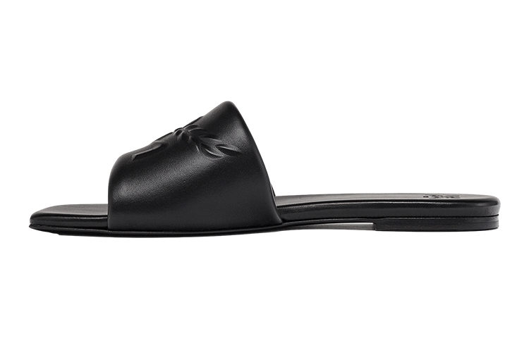 (Women) MCM Collection Black 'Minimalist Flat Slides' MESESMM01BK