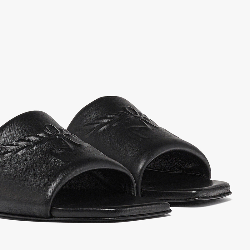 Details for MCM Collection 簡約平底 一字拖鞋 女款 黑色