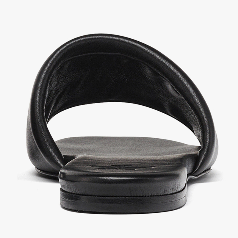 Cheap MCM Collection 簡約平底 一字拖鞋 女款 黑色