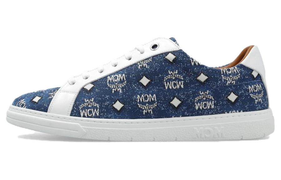 (Women) MCM Denim Print Low-Top Sneaker 'Blue White' MESDSTD01LE