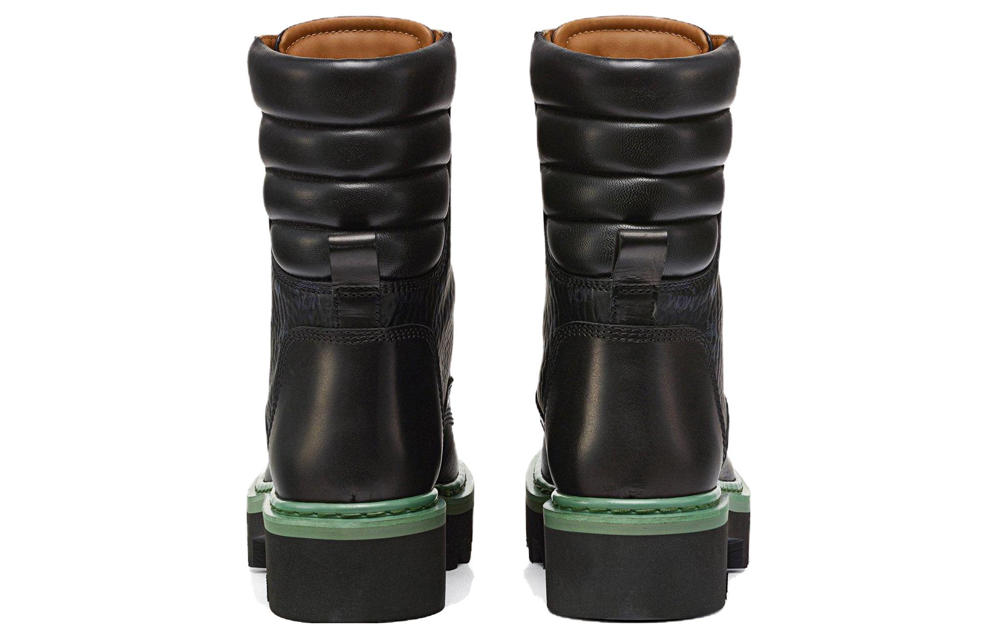 Shop (W) MCM 블랙 가죽 컴포트 부츠 (MCM Beullaek Gajeok Kompoteu Buteu) MESCAMM01BK