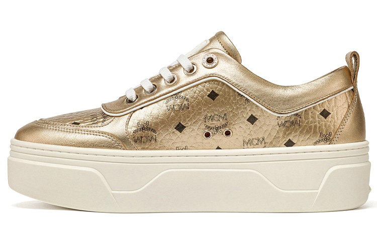 (Women) MCM Leather Platform Sneaker 'Gold' MESDSSW04T1