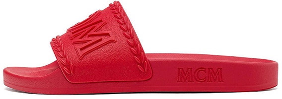 (Women) MCM Logo Rubber Slide 'Red' MESBSMM15R0036 (Women) MCM Logo Rubber Slide 'Red' MESBSMM15R0036