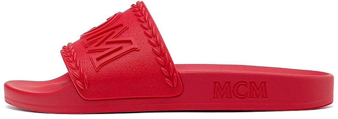 (W) MCM Logo 橡胶拖鞋 '红色' MESBSMM15R0036 Buy (W) MCM Logo 橡胶拖鞋 '红色' MESBSMM15R0036