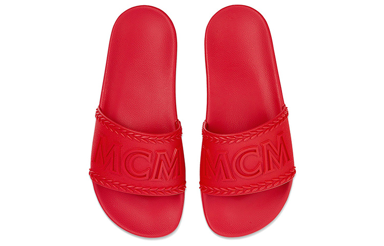 (W) MCM Logo Rubber Slide 'Red' 圖 4