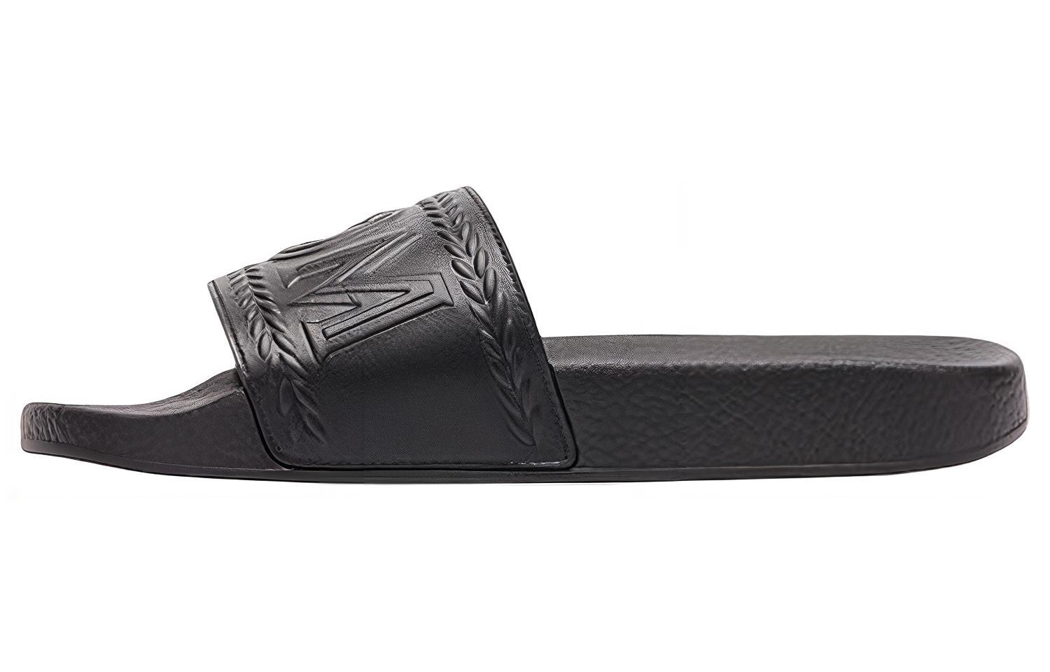 (Women) MCM Logo Slide 'Black' MESASMM24BK