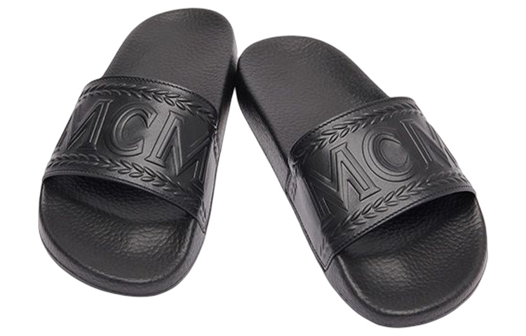 Shop (W) MCM Sandal Logo Warna Hitam MESASMM24BK