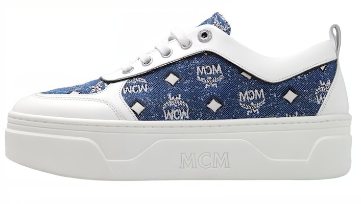 (Women) MCM Low Top Denim Leather 'Blue White' MESDSSW01LE Buy (Women) MCM Low Top Denim Leather 'Blue White' MESDSSW01LE