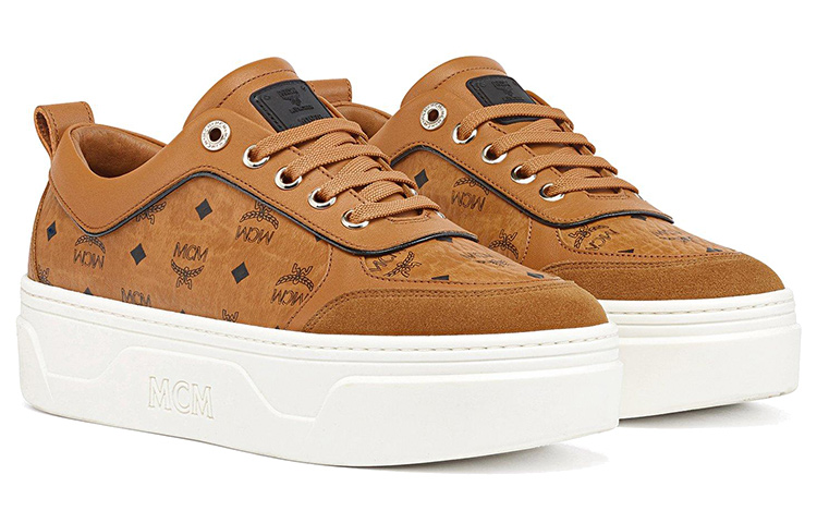 (W) MCM Low Top Lace-Up 'Brown Leather Fashion Sneaker' 圖 2