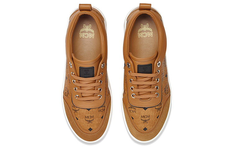 Lookbook (W) MCM Low Top Schnürschuh ''Brauner Ledersneaker'' MESCASW02CO
