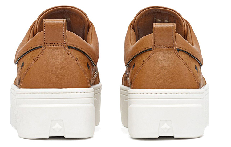 Shop (W) MCM Low Top Schnürschuh ''Brauner Ledersneaker'' MESCASW02CO