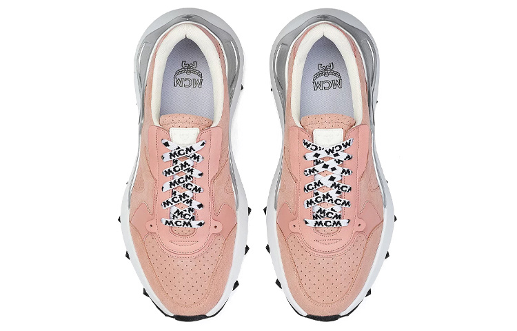 Shop (W) MCM Low Top Schnürschuhe ''Rosa Leder Komfort'' MESCSMM12QH037