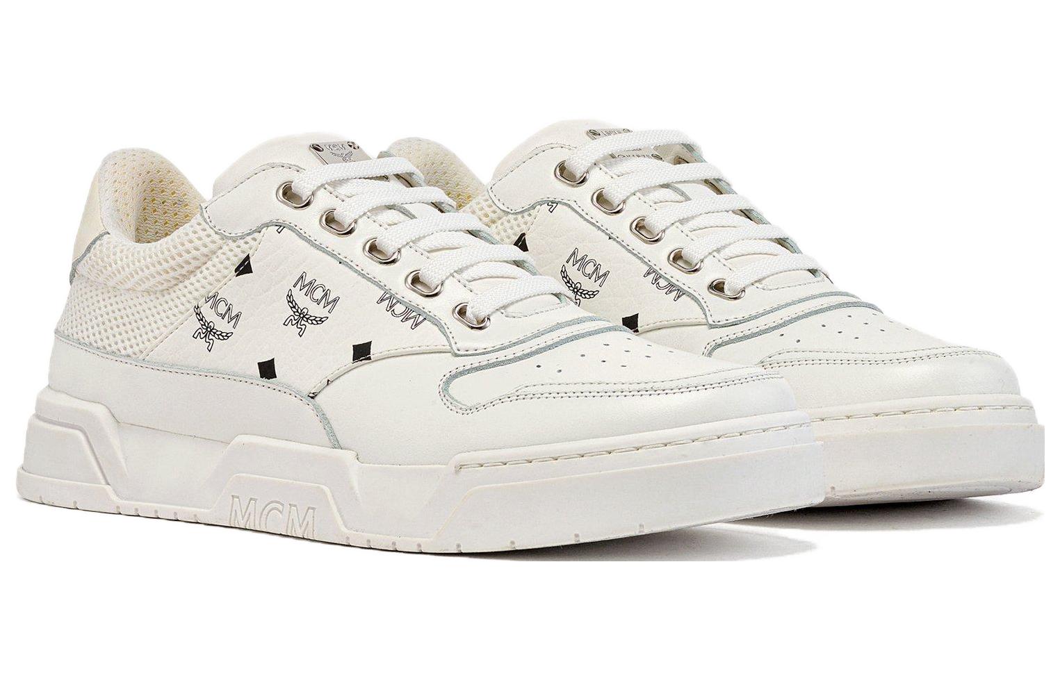 Order (W) Zapatillas MCM Low Top 'Piel Blanca' MESDASW03WT035