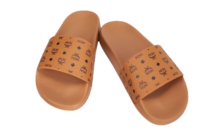 (W) MCM Monogram Print Rubber Slides Cognac 'Brown' 圖 2